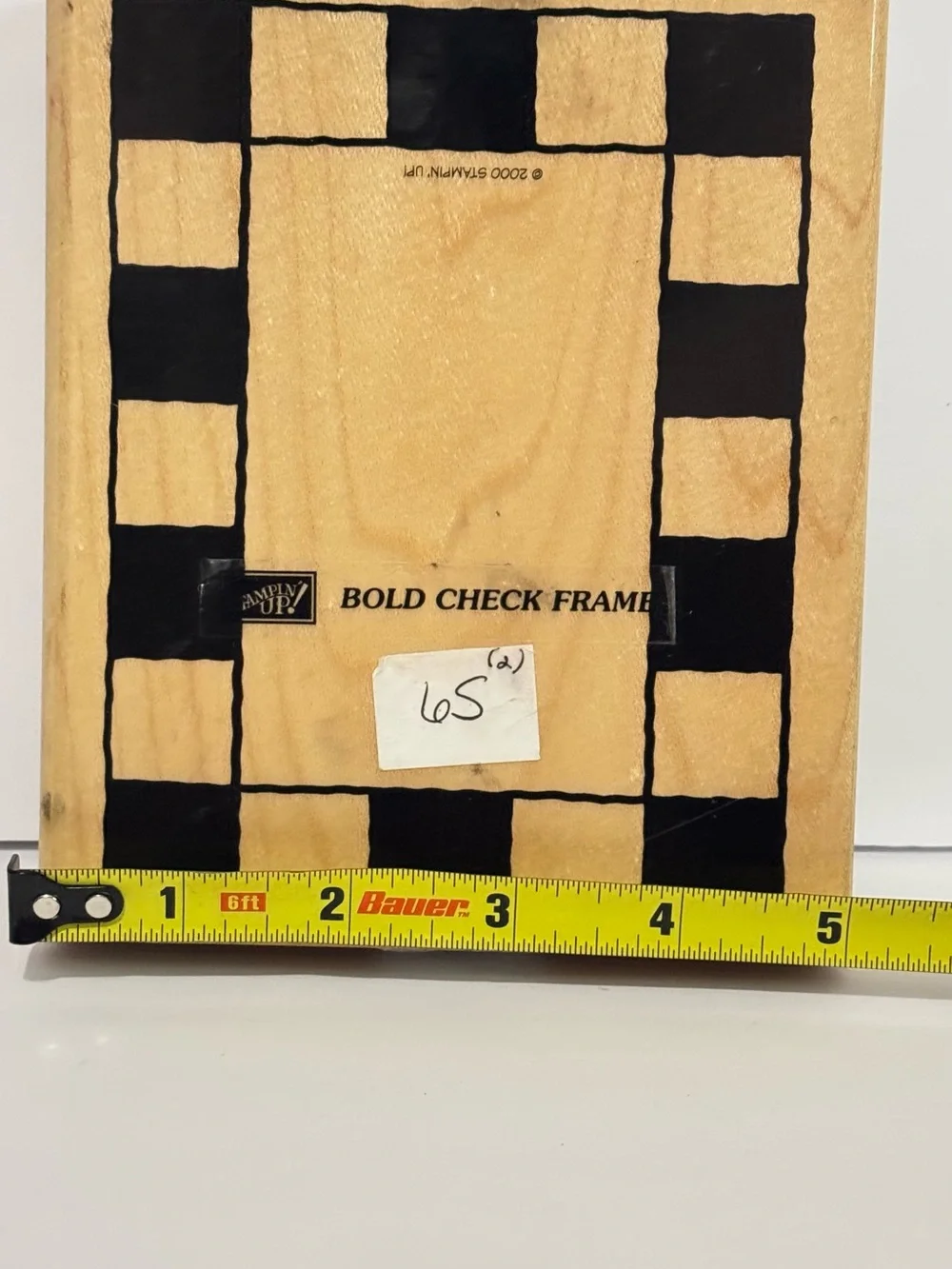 Stampin' Up! Black and Natural Bold Check Frame Stamp